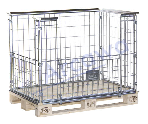 1200x800xH870 Pallet Cage with 2 opening flaps